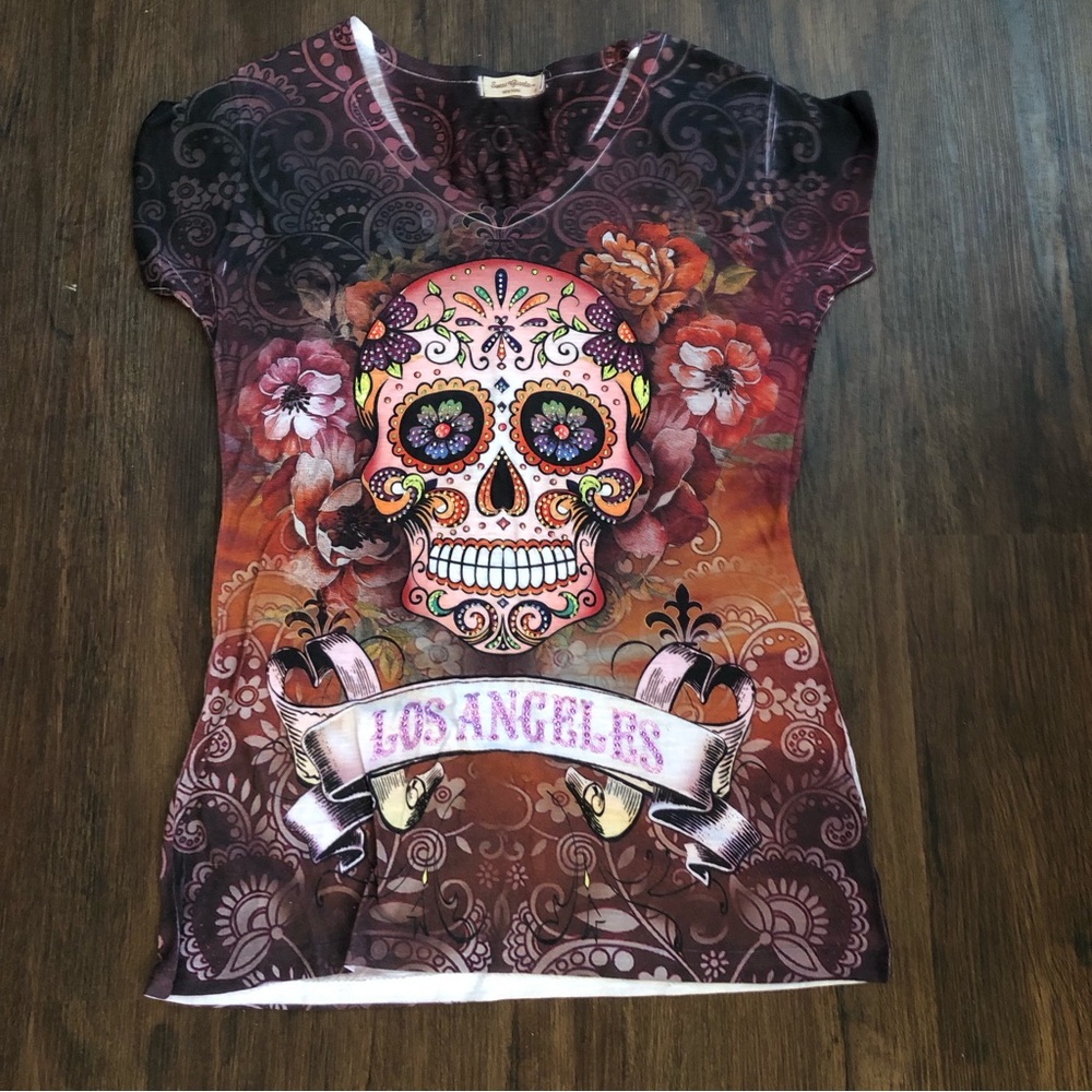 Sparkly Sugar Skull Tshirt